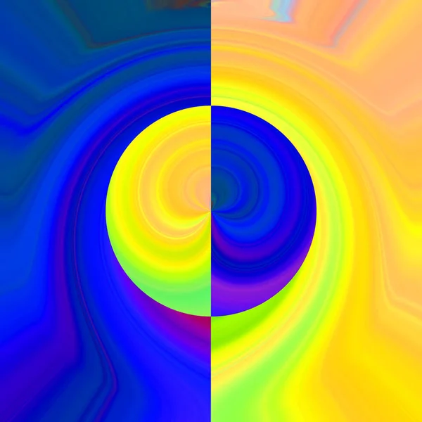 カラフルな抽象的な背景パターン 陰陽の概念 — ストック写真