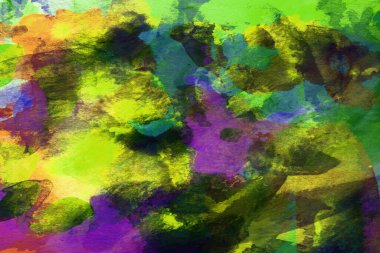 Soyut suluboya tasarımı, boyalı dokuya yakın çekim. Asgari arkaplan.