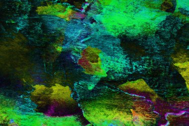 Soyut suluboya tasarımı, boyalı dokuya yakın çekim. Asgari arkaplan.