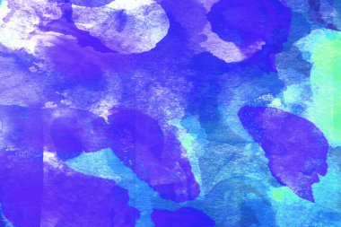 Soyut suluboya tasarımı, boyalı dokuya yakın çekim. Asgari arkaplan.