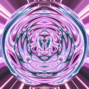 Soyut neon parlayan geometrik fantezi arka planı