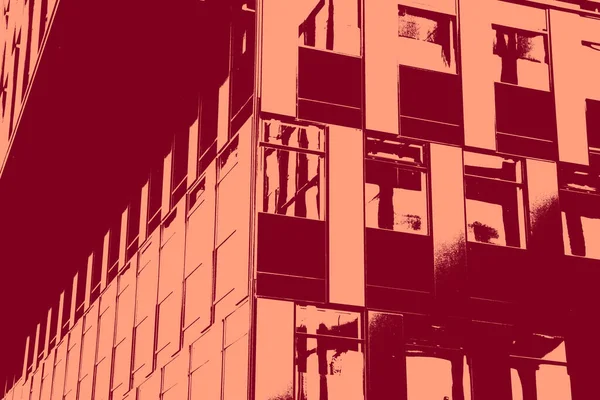 Stadsgezicht Rood Duotone Concept Achtergrond — Stockfoto