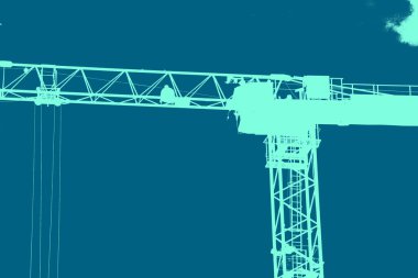 şehir manzarası, duotone konsept arkaplan  