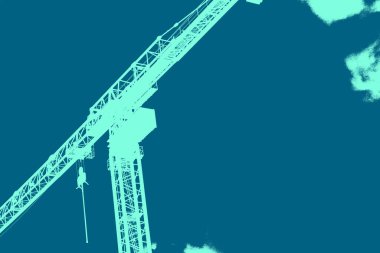 şehir manzarası, duotone konsept arkaplan  