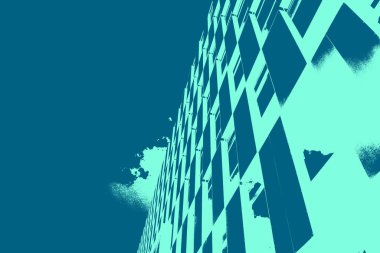 şehir manzarası, duotone konsept arkaplan  