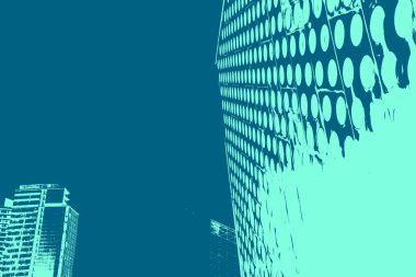 şehir manzarası, duotone konsept arkaplan  