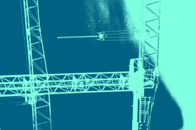 şehir manzarası, duotone konsept arkaplan  