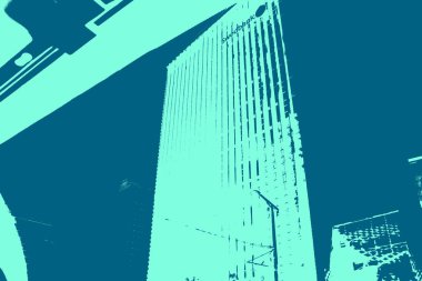 şehir manzarası, duotone konsept arkaplan  