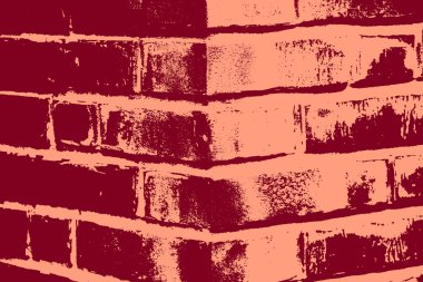 red brick wall background view 