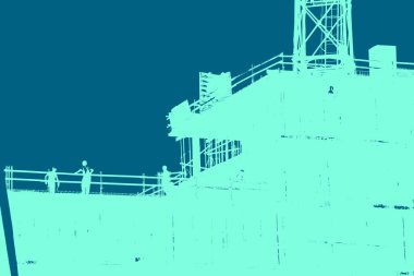 şehir manzarası, duotone konsept arkaplan  