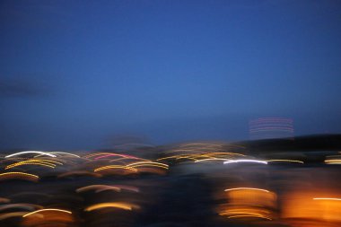 blurry night lights abstract background 