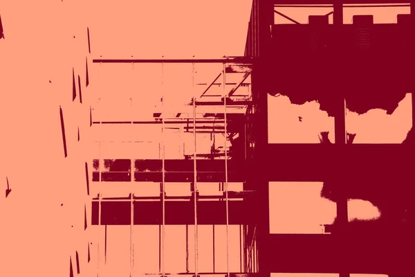 Stadtansichten Rot Duoton Konzept Hintergrund — Stockfoto