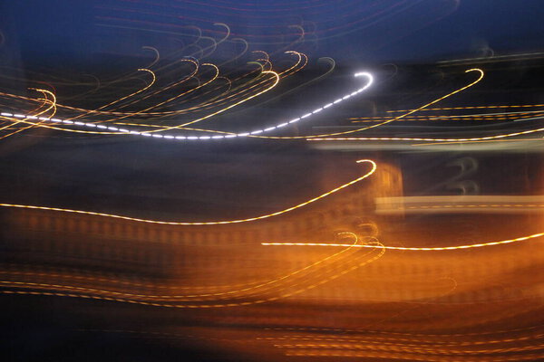 blurry night lights abstract background 