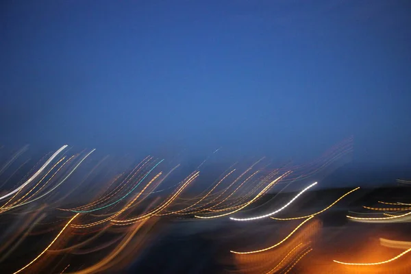 Luces Noche Borrosas Fondo Abstracto —  Fotos de Stock