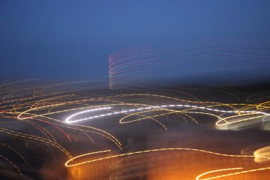 blurry night lights abstract background 