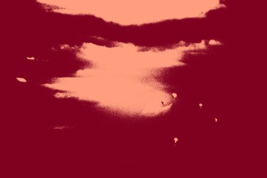 cityscape view in red, duotone concept background  