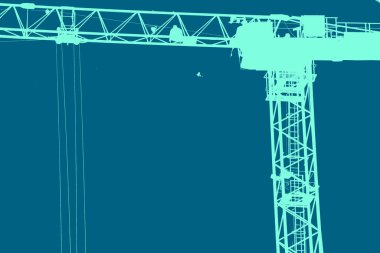 şehir manzarası, duotone konsept arkaplan  