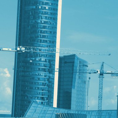 şehir konsepti, şehir manzarası arkaplan görüntüsü  