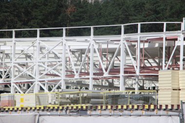 Kentsel konsept arkaplan, elektrik hattı