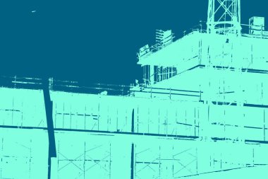 şehir manzarası, duotone konsept arkaplan  