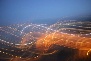 blurry night lights abstract background 