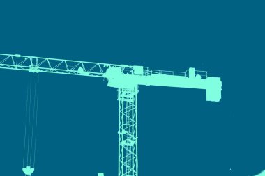 şehir manzarası, duotone konsept arkaplan  