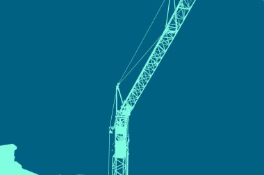 şehir manzarası, duotone konsept arkaplan  