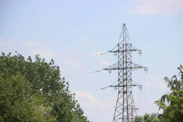 Concepto Urbano Fondo Línea Eléctrica —  Fotos de Stock