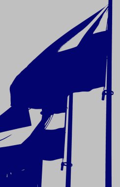 soyut şehir görünümü, duotone kavramı 