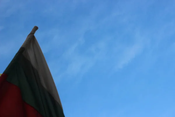Bulgarsk Nationalt Flag Vinker - Stock-foto