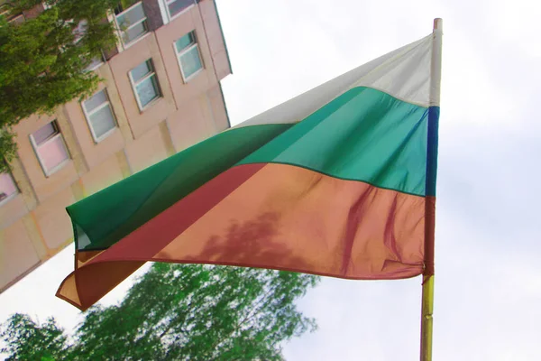 Bulgarian National Flag Waving — Stock Photo, Image