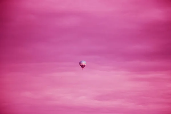 Абстрактный Розовый Цвет Облачный Вид Небо Фоне Воздушных Шаров — стоковое фото