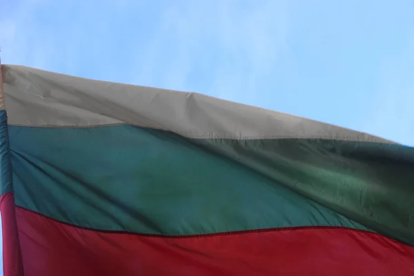 Bulgarien Flagga Vinka Vinden — Stockfoto