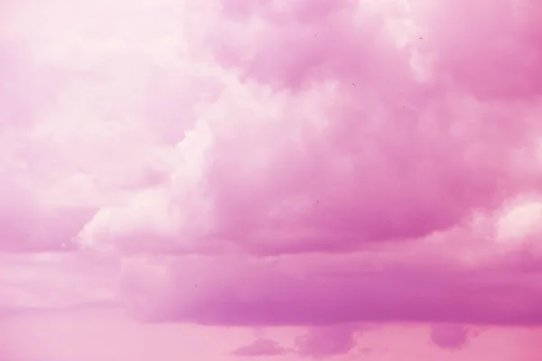 Abstract Pink Color Cloudy Sky View Background — Stock Photo, Image