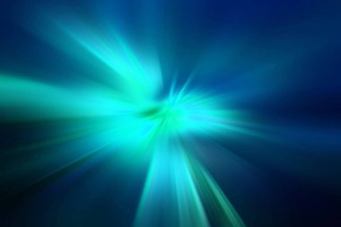 Dinamik ışık huzmeleri. Uzayda bir parlama perspektife giriyor