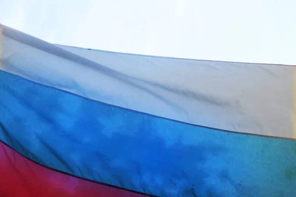 Rus Bayrağı Yakın Görünüm — Stok fotoğraf