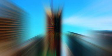 Blurred city background view, motion concept 