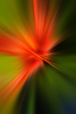 Dinamik ışık huzmeleri. Uzayda bir parlama perspektife giriyor