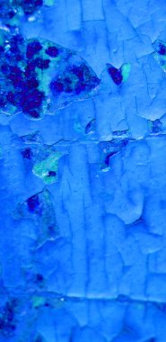 Çatlak mavi bir duvarın arka plan dokusu