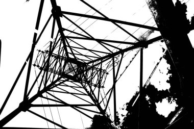 şehir kavramı, elektrik hattı arkaplan görüntüsü  
