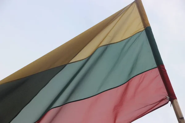 Flag Lithuania Outdoor View — Stok fotoğraf