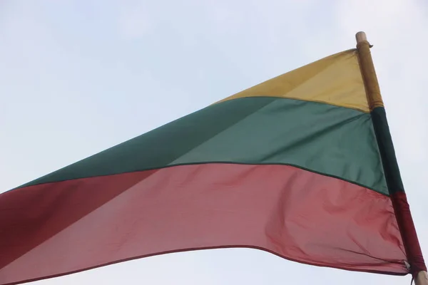 Bandera Lituania Vista Aire Libre —  Fotos de Stock