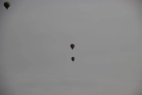 Vue Sur Les Montgolfières Dans Ciel — Photo