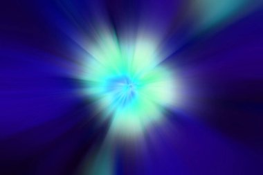 Dinamik ışık huzmeleri. Uzayda bir parlama perspektife giriyor