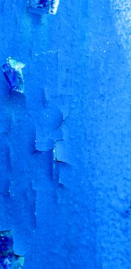 Çatlak mavi bir duvarın arka plan dokusu