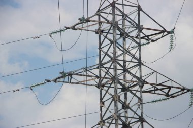 şehir kavramı, elektrik hattı arkaplan görüntüsü  