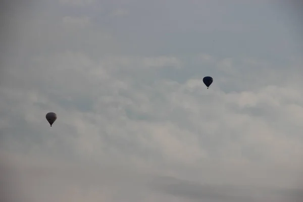 Balony Ogrzane Powietrze Widok Niebo — Zdjęcie stockowe