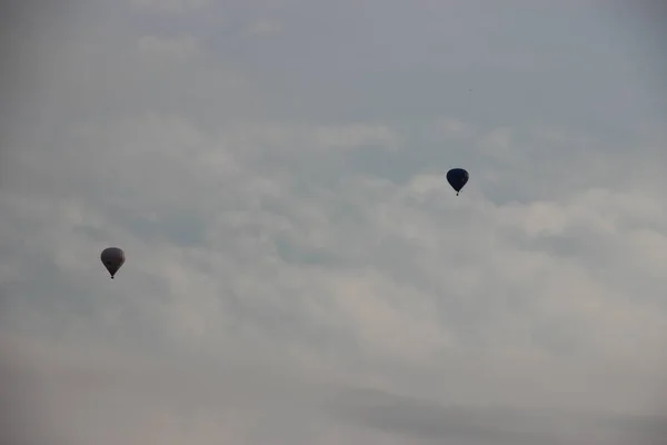 Θέα Αερόστατων Θερμού Αέρα Στον Ουρανό — Φωτογραφία Αρχείου