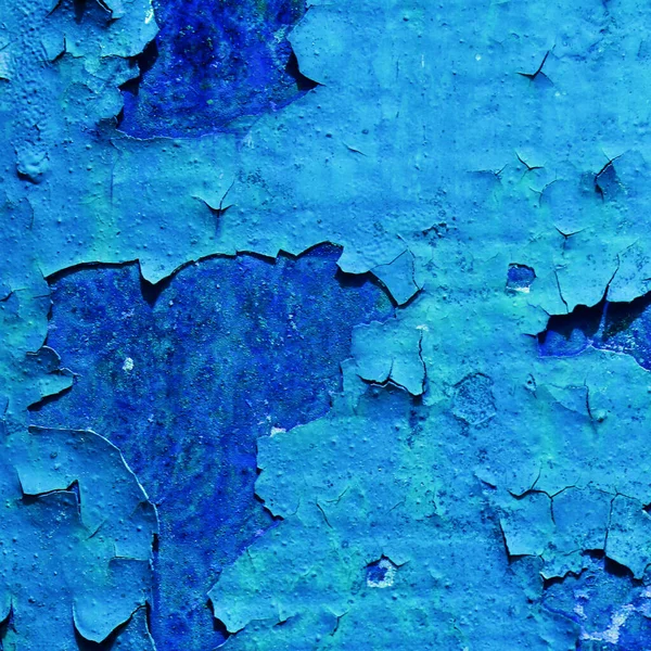 Textura Fondo Una Pared Azul Agrietada —  Fotos de Stock