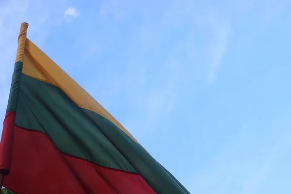 Bandera Lituania Vista Aire Libre — Foto de Stock